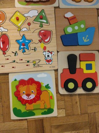 8 Puzzles de Madera Infantiles