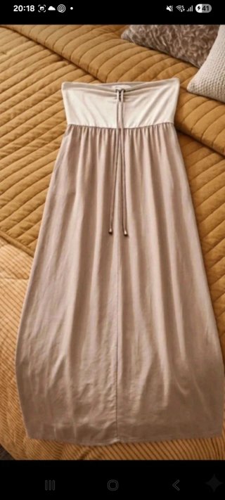 Vestido largo Motivi beige talla M