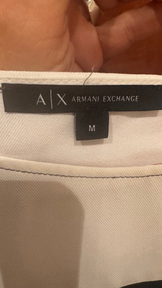 Blusa Armani Exchange A|X Blanca y Negra