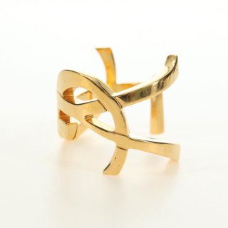 SAINT LAURENT Cassandra Bracelet metal Gold Auth