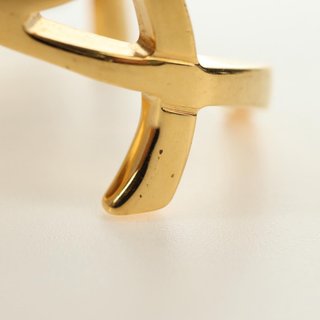 SAINT LAURENT Cassandra Bracelet metal Gold Auth