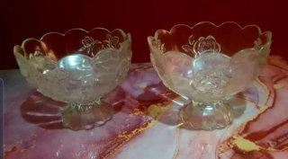 2 Bandejas Cristal con Flores