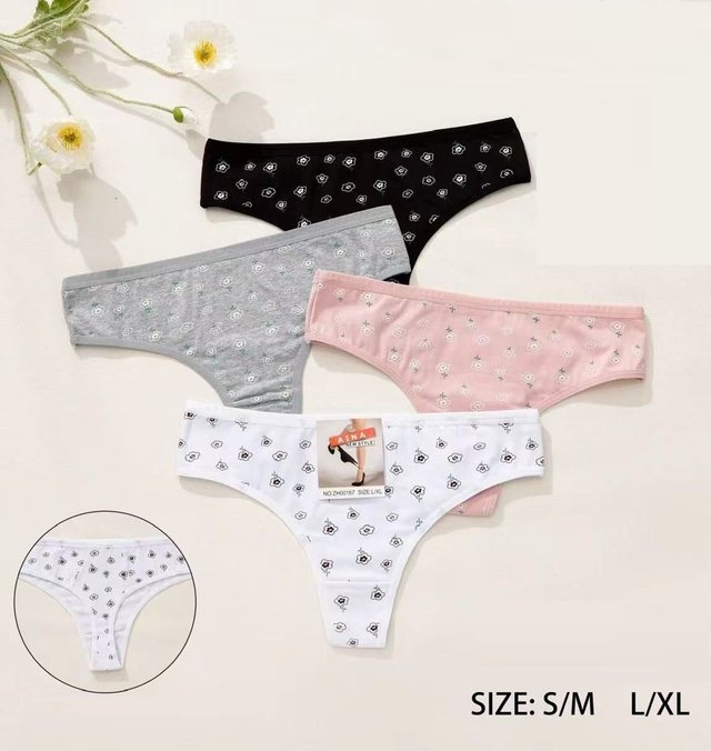 Tanga de Algodón con Flores Aina