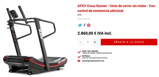 ATX Cross Runner – Cinta de correr curva sin motor