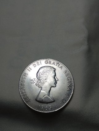 Moneda 1 Corona Winston Churchill 1965