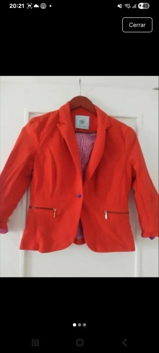 Blazer Rojo Zara Talla L