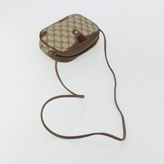 GUCCI GG Supreme Web Sherry Line Bag PVC Beige