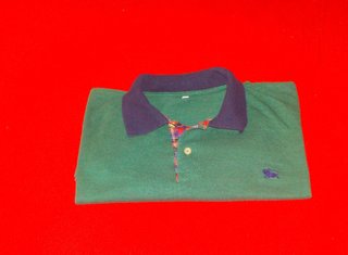Polo Burberry Verde Talla XL Vintage