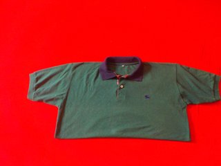Polo Burberry Verde Talla XL Vintage