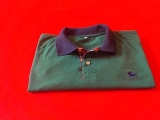 Polo Burberry Verde Talla XL Vintage