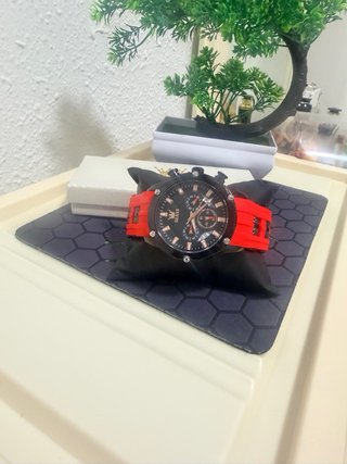 Reloj Olevs Negro y Rojo Hombre