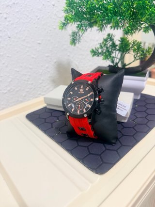 Reloj Olevs Negro y Rojo Hombre