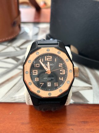 Reloj ZAKSO Deportivo Oro Rosa Negro