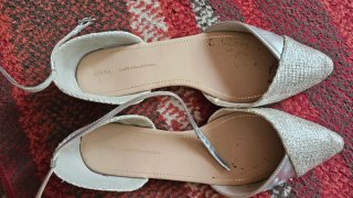 Zapatos de fiesta plateados talla 41