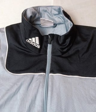 Chaqueta Adidas Vintage Gris/Negro/Blanco Talla M