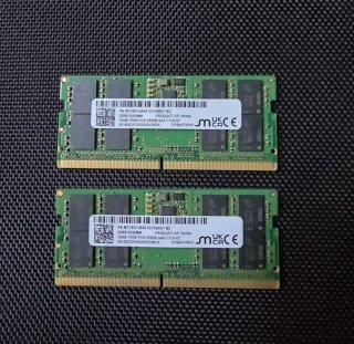 2xMicron DDR5 SODIMM 16 GB 16GB PC5-5600B 32 gb