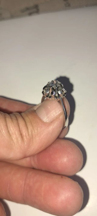 Anillo Oro Blanco 750 Diamante 0.60ct