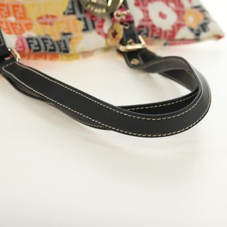 FENDI Zucchino Canvas Tote Bag Multicolor Gold