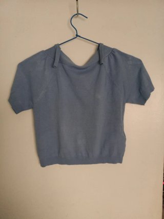 Bolero azul claro de manga corta