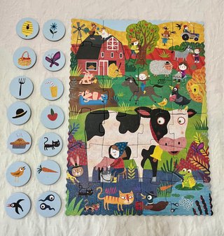 Libro infantil My Little Farm puzzle.