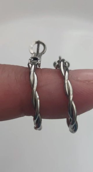 Lote 6 pares pendientes plateados bisutería