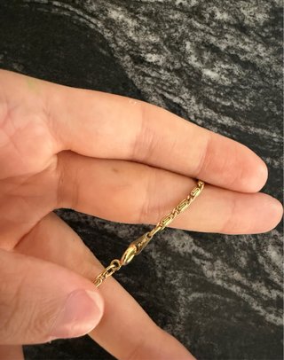 Cadena con colgante elefante baño oro 18KL