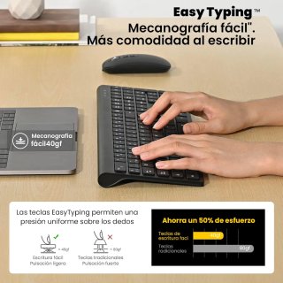Combo Teclado y Ratón Inalámbrico Cimetech Negro
