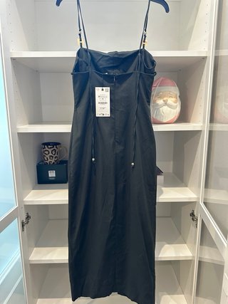 Zara Vestido lino midi