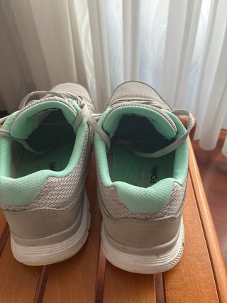 Zapatillas Skechers Mujer Memory Foam Gris/Verde