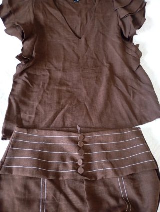 Conjunto mujer pantalón y top talla L