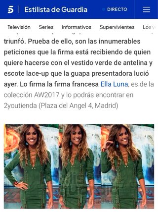 Vestido verde Ella Luna