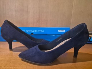 Zapatos de tacón azul marino