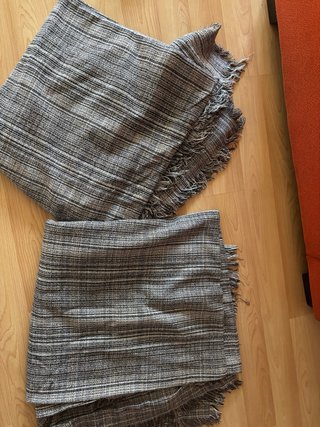 Copriletti per divani in tessuto grigio e nero