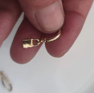 Lote 5 pendientes bisutería dorados