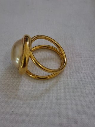 Anello Cascio donna con perla oro