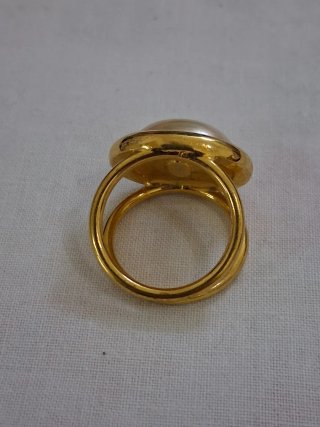 Anello Cascio donna con perla oro