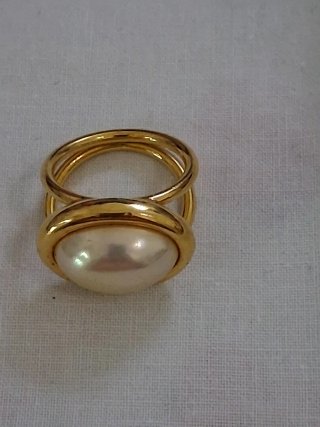 Anello Cascio donna con perla oro