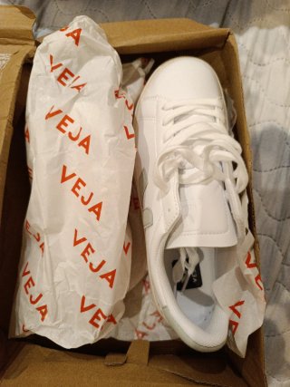 Zapatillas Veja Blancas y Verdes