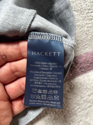Polo Hackett gris con cremallera. Talla L SLIM FIT