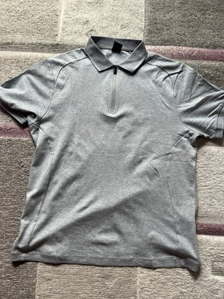 Polo Hackett gris con cremallera. Talla L SLIM FIT