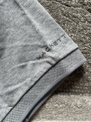 Polo Hackett gris con cremallera. Talla L SLIM FIT