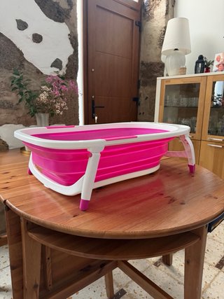 Bañera Plegable Interbaby Rosa para Bebés