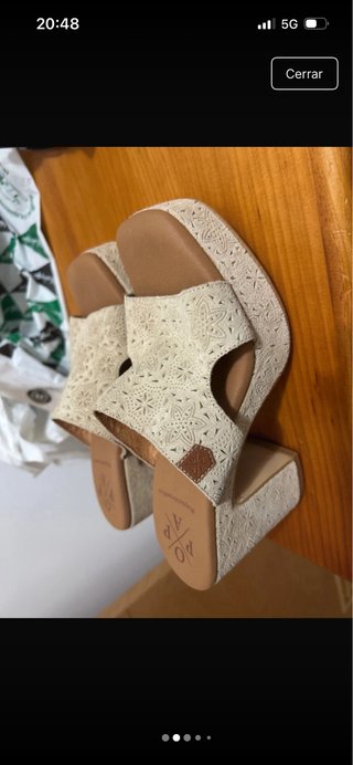 Sandalias Popa Beige Mujer nuevas sin estrenar