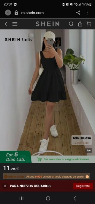 Vestido negro fresco