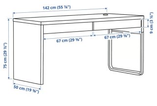 Escritorio MICKE IKEA Blanco 142x50 cm