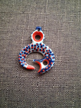 Colgante Sargadelos azul y rojo