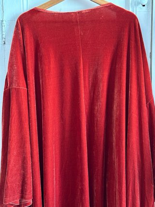 Kimono de terciopelo naranja