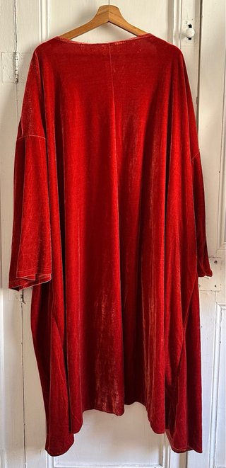 Kimono de terciopelo naranja
