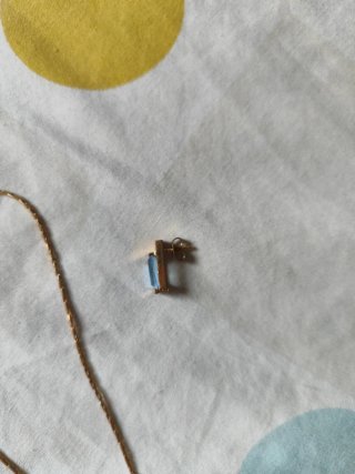 Conjunto bisutería dorado piedra azul