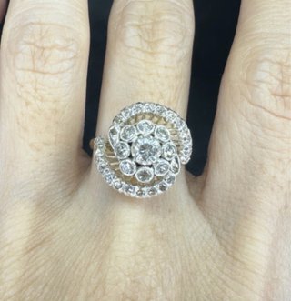 Anillo Oro  Diamantes Naturales